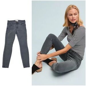 Current/Elliott The Stiletto Gunmetal Low Rise Skinny Jeans Charcoal Grey Denim